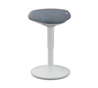Leitz, Tabouret Assis-Debout Ergonomique, Pivotant & à bascule, Hauteur réglable de 47 à 64 cm, Chaise / Siège de bureau, Supporte jusqu'à 110kg, Gamme Ergo, Gris foncé, 65440085