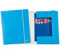 Leitz WOW 39830036 Dossier à 3 rabats avec poche, format A4, capacité 250 feuilles, bleu clair,