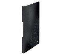 Leitz Wow 46320095 Lot de 10 porte-vues format A4 avec 40 pochettes transparentes pour 80 feuilles Noir