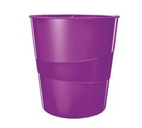 Leitz WOW 52781062 Lot de 6 corbeilles à papier en plastique Violet 15 l