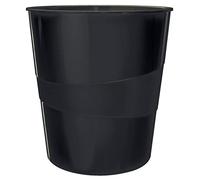 Leitz WOW 52781095 Lot de 6 corbeilles à papier en plastique Noir 15 l