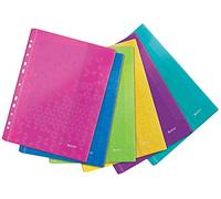 Leitz WOW A4 Rabat de poche - Couleurs assorties (Lot de 6)