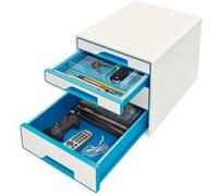 LEITZ Wow - Bloc de classement - 4 tiroirs - Bleu G