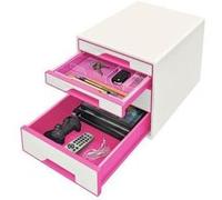 Leitz Module de classement Wow Cube – 4 tiroirs A4+ – Rose
