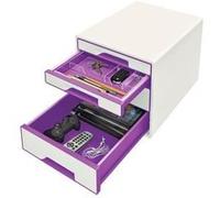 Module de classement 4 tiroirs format A4+ Wow Cube - Violet