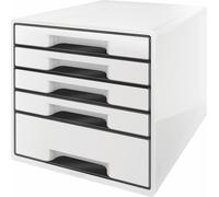 Leitz Wow Desk Cube 5 Drawers 1 Large And 4 Small Buc Drawers Blanc Enfants