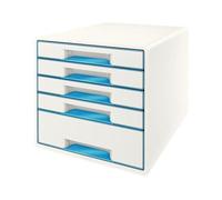 Leitz Wow Cube Module De Classement De Bureau Plastique Bleu Et Blanc