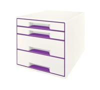 Leitz Wow Cube Module De Classement De Bureau Plastique Métallique Et Violet