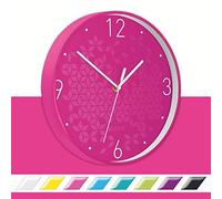 LEITZ 9015-00-23 LEITZ horloge murale WOW, mouvement à quartz, rose
