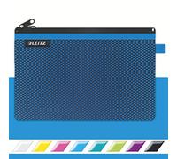 Leitz WOW Trousse de Voyage, Résistante à l'Eau, Transparente, Idéale pour une Organisation et un Rangement Visuels, Grande (A4) - Bleu