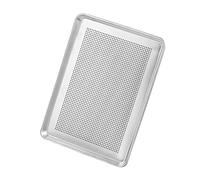 LEJIAJU Plaque de cuisson perforée, alliage d'aluminium, 45 x 33 x 2,5 cm, caractéristique spéciale : perforée pour une cuisson plus rapide et une finition plus croustillante