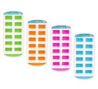 LEKNES Lot de 48 bacs à glaçons rectangulaires multicolores