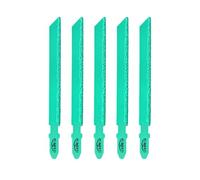 LEKOMESH Diamant Lames Scie Sauteuse - 5pcs 100mm Lame de Scie pour Droit ou Courbé Disque de Coupe Fibre de Verre Marbre Plastique Bois Placoplâtre, T Tige Grit 46