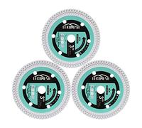 LEKOMESH Disque Diamant Ceramique 75MM - 3pcs 75 x 10mm Disque à Tronçonner Diamant Extra Fin Utiliser La Grille X, Coupe Porcelaine,Tuiles,Marbre,Granit,Pierre,Pierre Artificielle