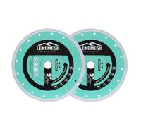 LEKOMESH Lame de carrelage de 22,9 cm - Lot de 2 lames de scie diamant avec disque de coupe à maille X super fine pour coupe rapide et propre de carreaux de porcelaine, céramique, marbre, granit