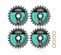 LEKOMESH Lame de Scie Circulaire - 4pcs 75x10mm Disque à Tronçonner Meuleuse pour Bois Lame TCT pour Scie Circulaire pour Bois Plastique