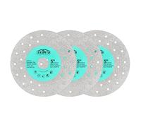 LEKOMESH Lot de 3 Disques Diamant 125mm | Lame de Scie Carrelage Extra-Fine 1,6mm | Coupe Nette Sans Éclats pour Grès Cérame, Marbre, Granit et Verre | Pour Meuleuse d'Angle