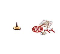 Lékué 0220350M10M017 Lot de 6 Moules pour Préparer Bagels, Silicone, Brun, 10,3 x 12,4 x 13,5 cm & Kit Petits Fours, Plastique, Rouge, 30 x 30 x 1,5 cm