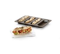 Lékué - Baguette Moule Silicone Marron 29,2 x 20,3 x 2 cm Set de 4