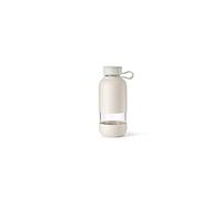 Lékué Bottle To Go Organic - Gourde d'eau Beis 600 ml, verre et silicone