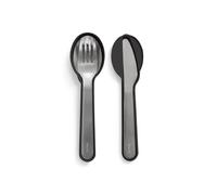 Set de couverts de voyage, set de 3 pc, noir, acier inoxidable, Lékué