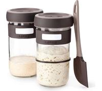 Lékué Kit de levain 2 x récipient + raclette