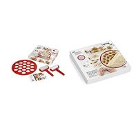 Lékué - Kit Petits Fours, Plastique, Rouge, 30 x 30 x 1,5 cm & Plaque découpoir petits fours apéritif 3 formes