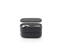 Lékué Lunch Box avec coutellerie, noir