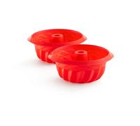Lékué Mini moules à savarin en silicone Lékué lot de 2 Rouge