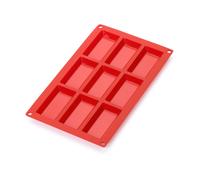 Lékué Moule à financiers en silicone Lékué lot de 9 Rouge