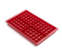 Lékué - Moule à Gaufre - 2 plaques - Rouge Rouge G