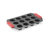 Lékué Moule à mini muffins antiadhésif Lékué lot de 12 Rouge