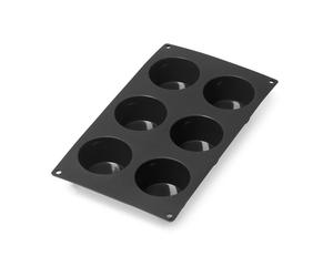 Lékué Moule à muffins en silicone Lékué lot de 6 Noir