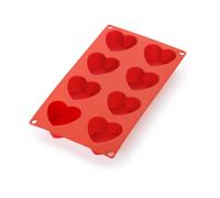 Moule à dessert HEART, rouge, silicone, Lékué
