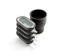 Set de 4 moules creamy 3d, pot fondue chocolat et bâtonnets réutilisables Lékué Marron foncé Marron foncé G