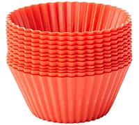 Moule à muffin individuel, set de 12 pc, 75 ml, silicone, rouge, Lékué