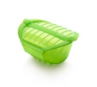 Lékué Plateau cuiseur vapeur profond micro-ondes Lékué 3-4 portions Vert