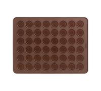 Tapis de cuisson macarons, 40 cm, marron, silicone, Lékué