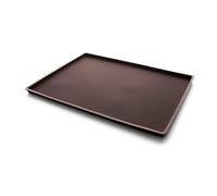 Lékué Tapis de four à rebords Silicone Marron 40x30 :génoises,gâteau roulé