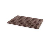 Lékué Plaque à macarons 48 coques en silicone marron 40 x 30 cm