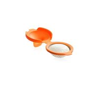 Lékué Ustensile pour Cuisson œuf poché Acier Inoxydable/Silicone Orange
