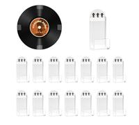 LELE LIFE Lot de 15 supports muraux pour disques vinyles - En acrylique transparent - Auto-adhésif - Sans perçage - Étagères de rangement pour pochettes d'albums (transparent)