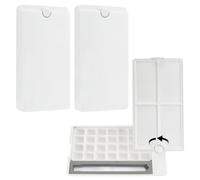 LELE LIFE Lot de 2 palettes d'aquarelle avec couvercle rotatif à 360°, 28 puits, plateau vide avec 4 zones de mélange et support de pinceau pour aquarelle gouache (blanc)