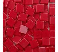 Leliafleury Lot de 100 carreaux de mosaïque carrés en résine pour loisirs créatifs, décoration de la maison Rouge 1 x 1 cm