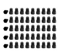 Leliafleury Lot de 50 cache-écrous hexagonaux en plastique pour boulons, écrous hexagonaux, vis (noir, M12 x 18 x 40)