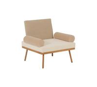 Lelièvre Paris - Fauteuil rembourré Bois naturel