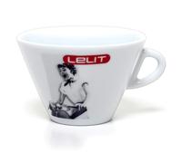 Lelit Tasses à Caffe Latte en Porcelaine avec Soucoupe - PL303-6 Pièces - Blanc