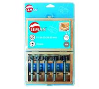 LEMAN – Coffret 5 mèches à façonner HM fond plat D15/20/25/30/35 mm queue 10 mm – 100.700.05