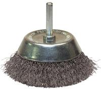 Leman - Brosse conique sur tige fil acier ondulé décapage dur bois/métal D. 50 mm - Q. 6 x 30 mm - fil 0,30-310.050A