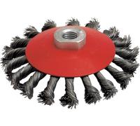Leman - Brosse cuvette pour meuleuse fil acier torsadé 0,35 mm D. 100 mm M14 pour métal - Décapage extra dur - 510.035